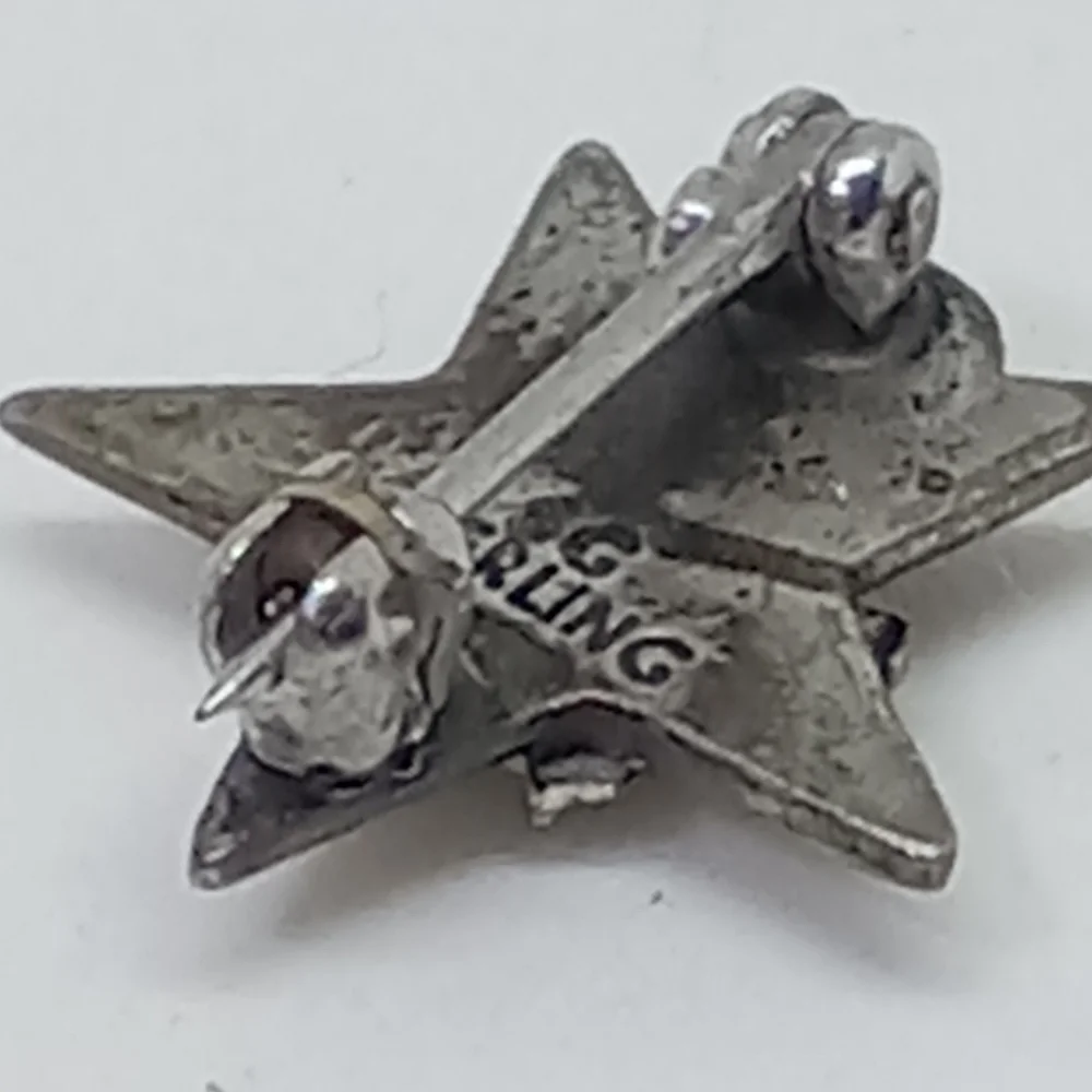 * vintage sterling silver 925 tiny OES Order of the Eastern Star mason pin